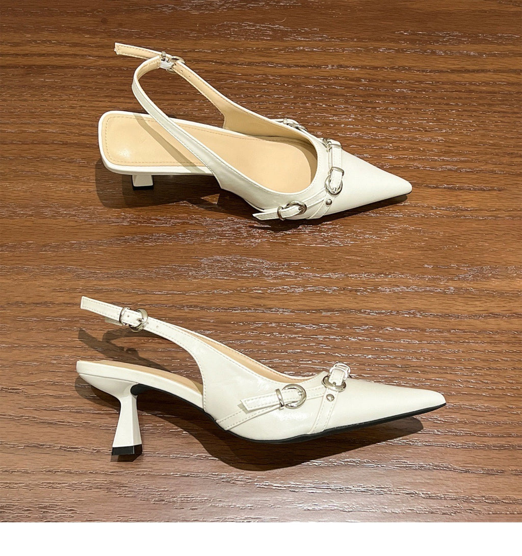 Buckle Court Heels - (BS036, BS037, BS038)