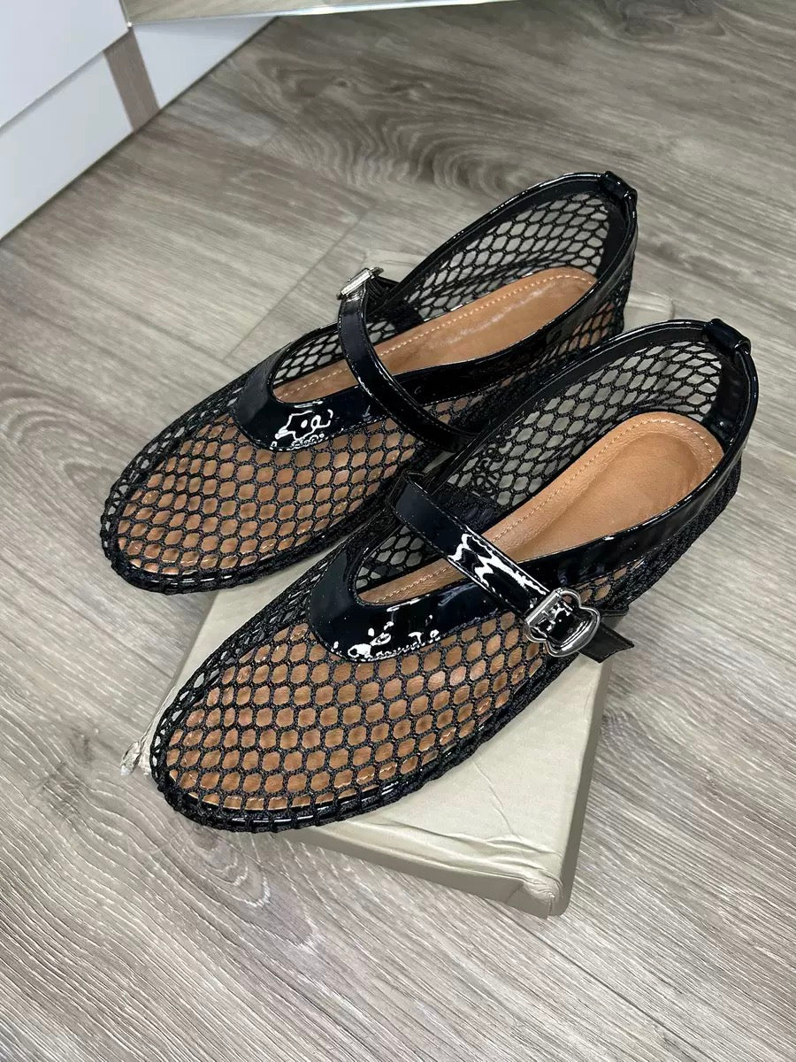 Mesh MaryJane Flats - (US499, US500, US501, US502, US503)