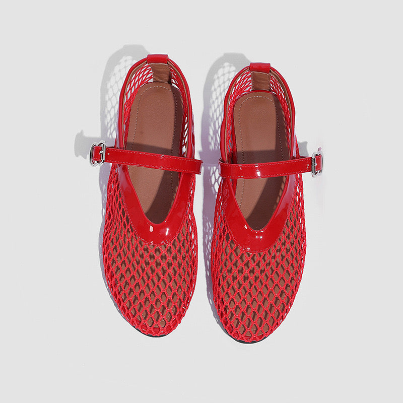 Mesh MaryJane Flats - (US499, US500, US501, US502, US503)