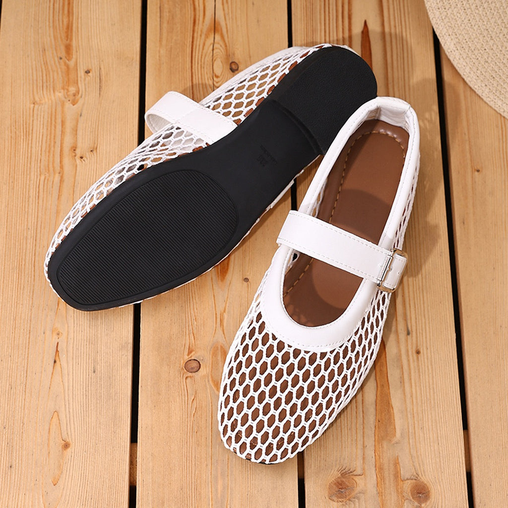 Mesh MaryJane Flats - (US499, US500, US501, US502, US503)