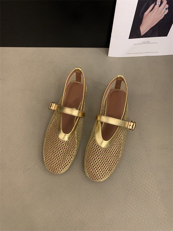 Mesh MaryJane Flats - (US499, US500, US501, US502, US503)