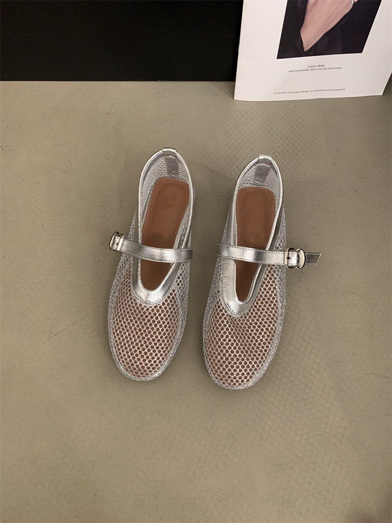 Mesh MaryJane Flats - (US499, US500, US501, US502, US503)