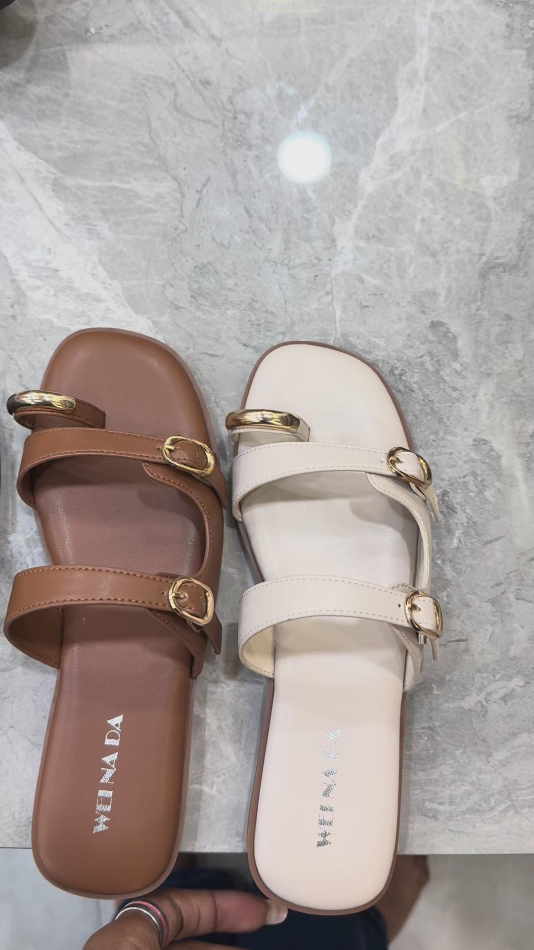 Golden Grace Slides - Black (BS079)