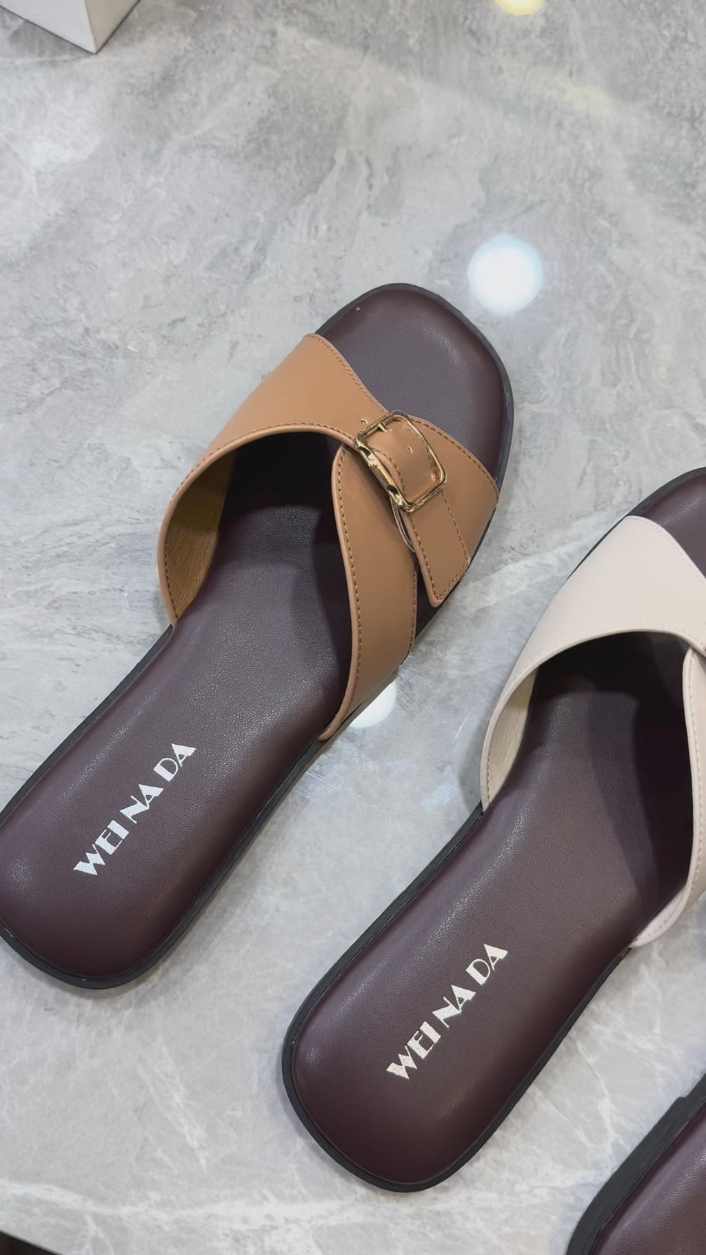 Xora buckle slides -  Black (BS070)